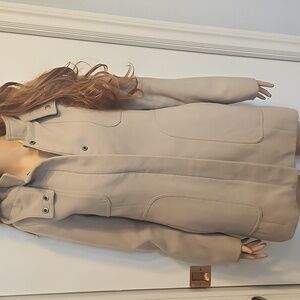 Merona Tan Long Soft Coat Classic Design